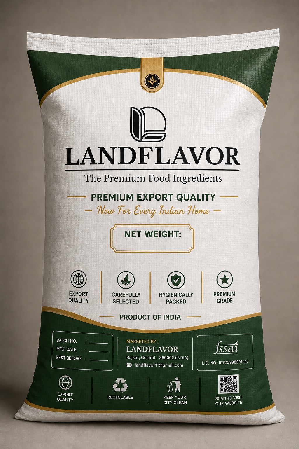 LandFlavor bulk packaging bag